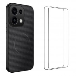 Калъф за Oppo Reno16 FS 5G / Reno16 F 5G WANLONFENG TQ1 Series Магнитен PC + TPU с Карбонова Текстура и Скрийн Протектор – 5 цвята