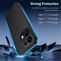 Калъф за Oppo Reno16 FS 5G / Reno16 F 5G WANLONFENG TQ1 Series Магнитен PC + TPU с Карбонова Текстура и Скрийн Протектор – 5 цвята