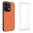 Калъф за Oppo Reno16 FS 5G / Reno16 F 5G WANLONFENG TQ1 Series Магнитен PC + TPU с Карбонова Текстура и Скрийн Протектор – 5 цвята