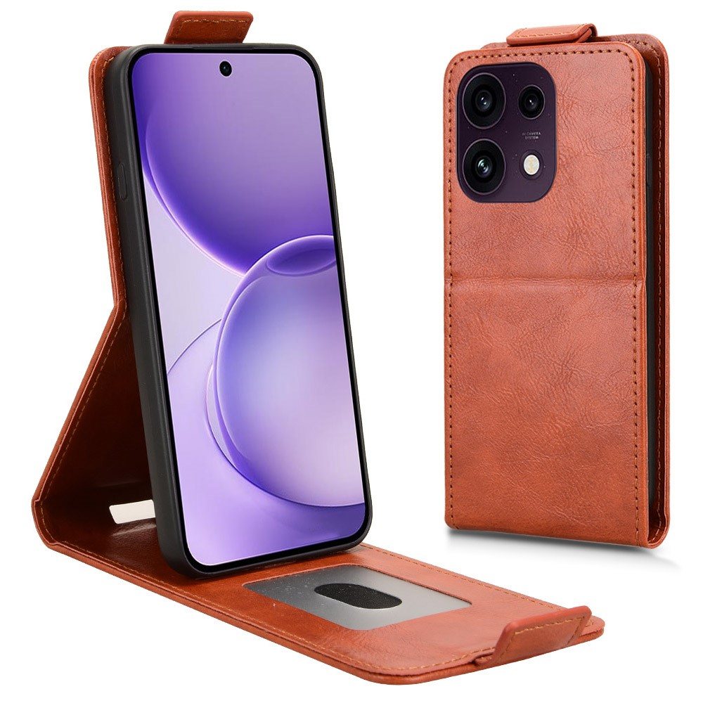 Калъф за Oppo Reno16 FS 5G / Reno16 F 5G Тефтер с Вертикално Отваряне, Магнитно Затваряне, Стойка, Слот за Карта и Скрийн Протектор – 4 цвята