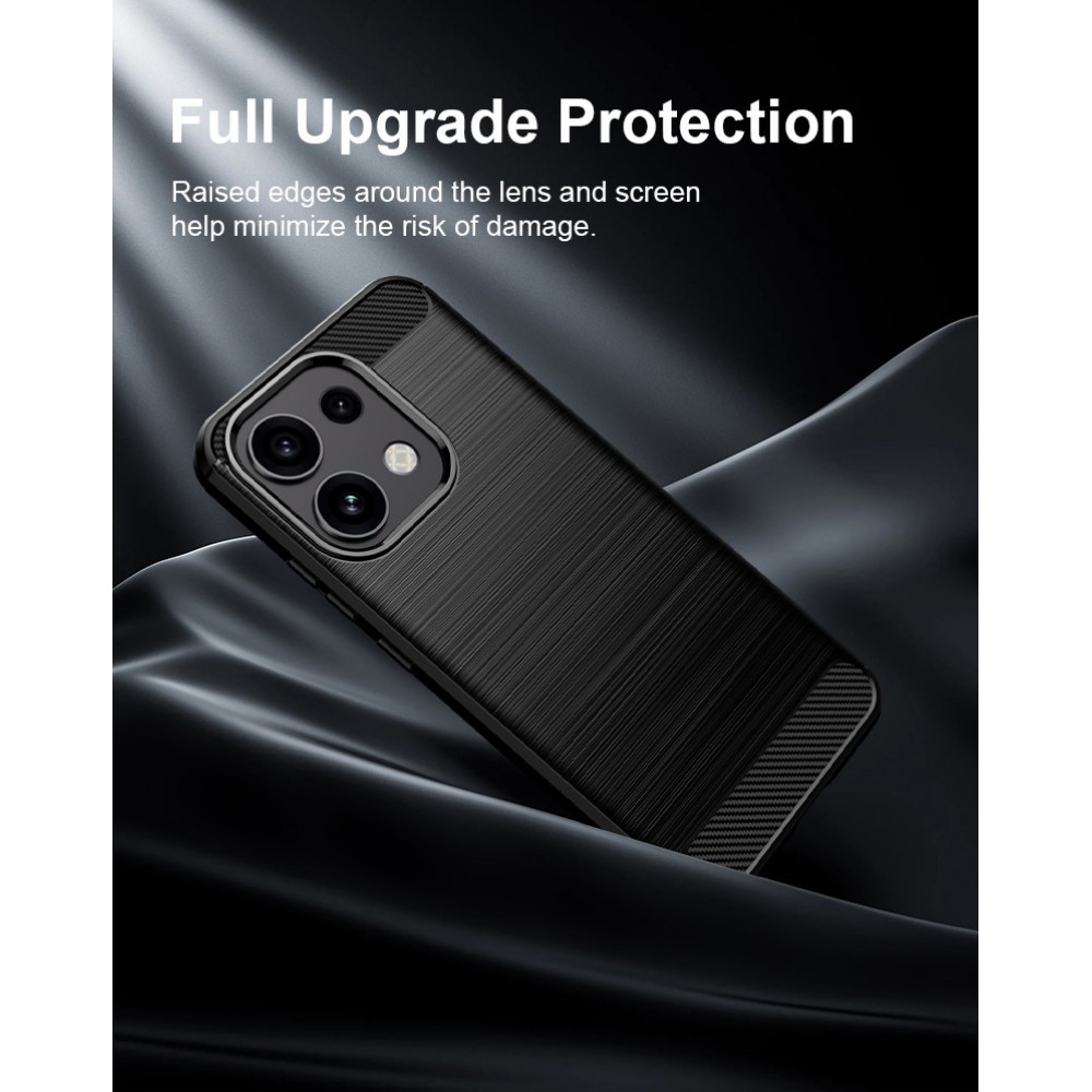 Калъф за Oppo Reno16 FS 5G / Reno16 F 5G TPU с Карбонова Текстура и Скрийн Протектор – 3 цвята