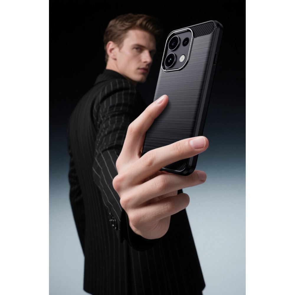 Калъф за Oppo Reno16 FS 5G / Reno16 F 5G TPU с Карбонова Текстура и Скрийн Протектор – 3 цвята