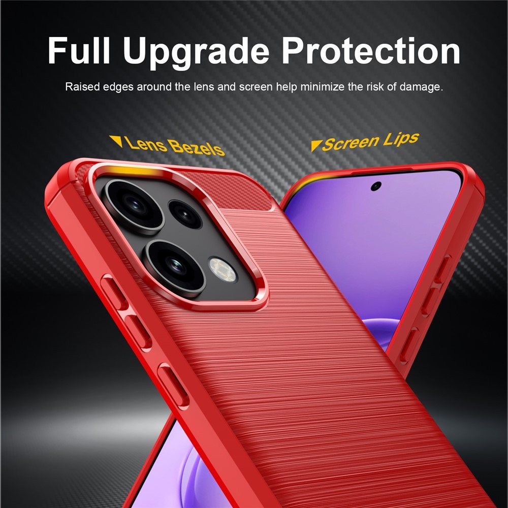 Калъф за Oppo Reno16 FS 5G / Reno16 F 5G TPU с Карбонова Текстура и Скрийн Протектор – 3 цвята
