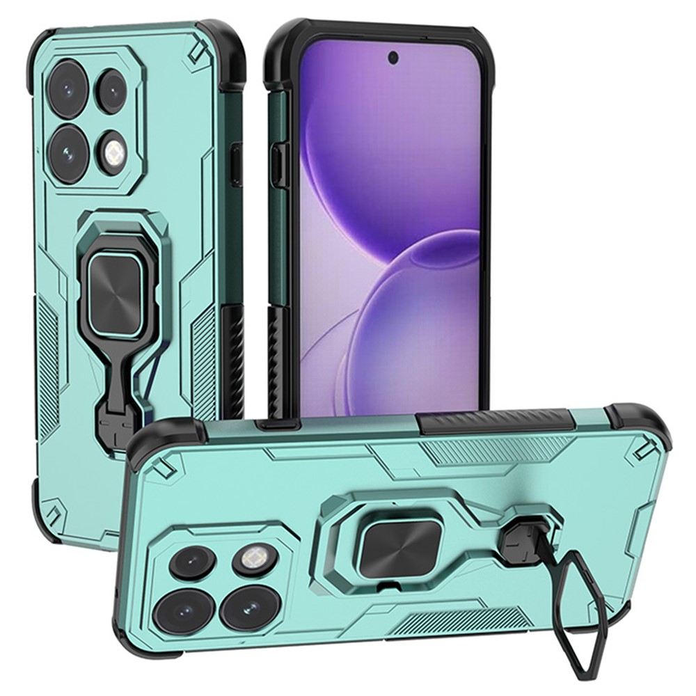 Калъф за Oppo Reno16 FS 5G / Reno16 F 5G Удароустойчив PC + TPU с Въртяща Стойка, Магнитен Държач и Скрийн Протектор – 5 цвята