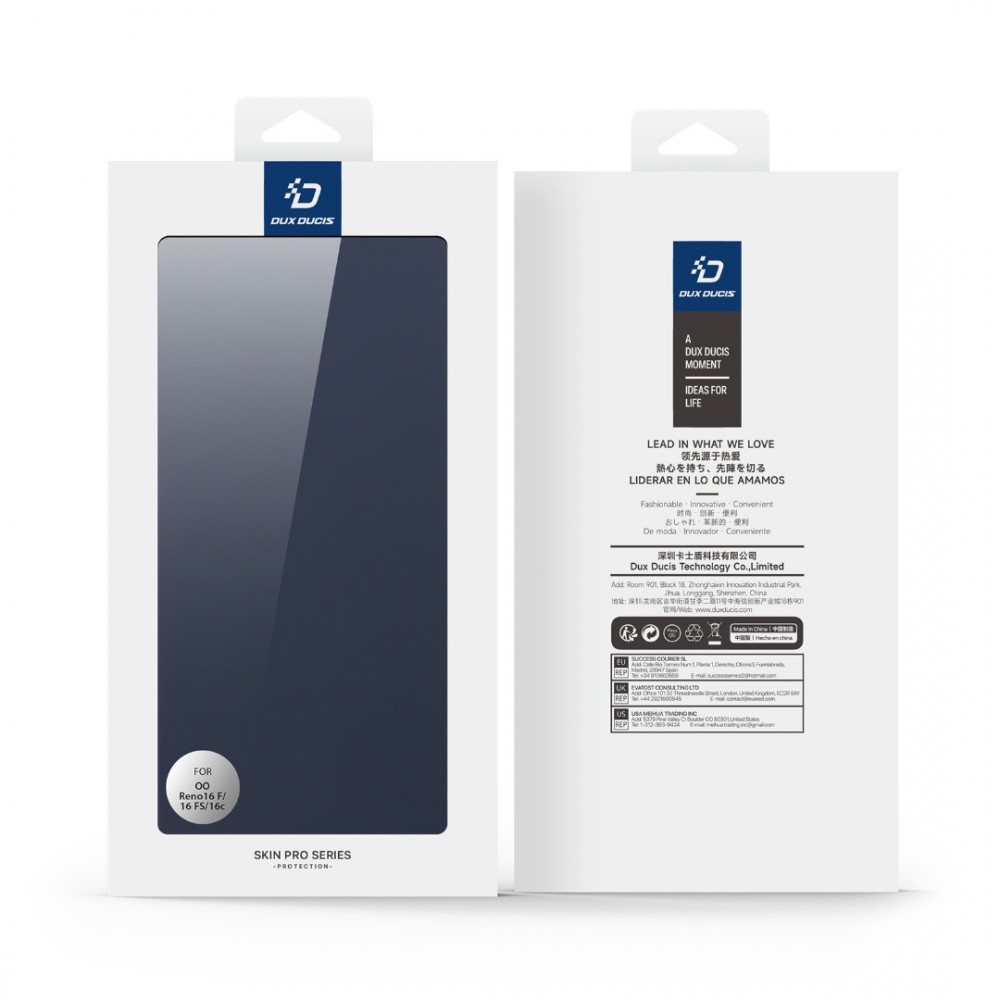 Калъф за Oppo Reno16 FS 5G / Reno16 F 5G DUX DUCIS Skin Pro Серия от Кожа + TPU с Поставка, Слот за Карта и Скрийн Протектор – 2 цвята