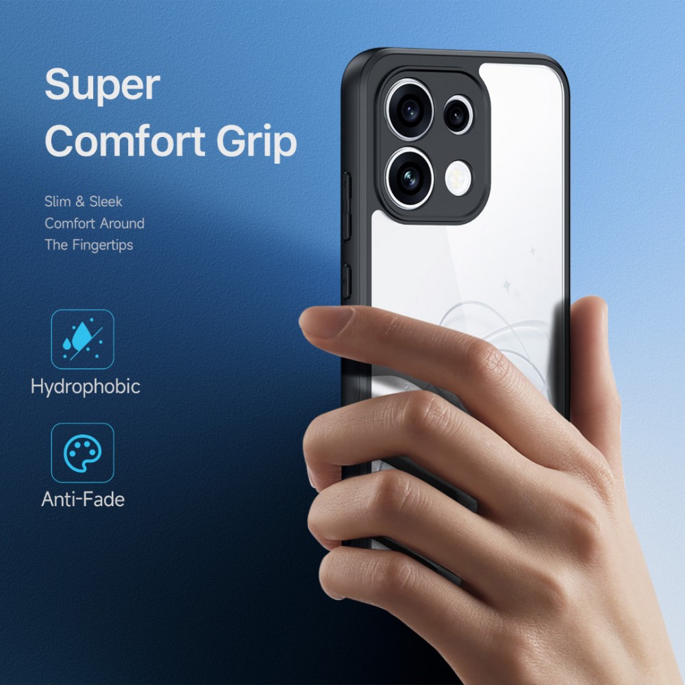 Калъф за Oppo Reno16 FS 5G / Reno16 F 5G DUX DUCIS Aimo Series PC + TPU Прозрачен със Скрийн Протектор – Черен