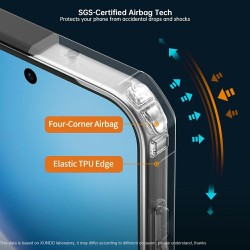 Калъф за Oppo Reno16 FS 5G / Reno16 F 5G XUNDD Удароустойчив TPU + Акрил Прозрачен със Скрийн Протектор – Черен