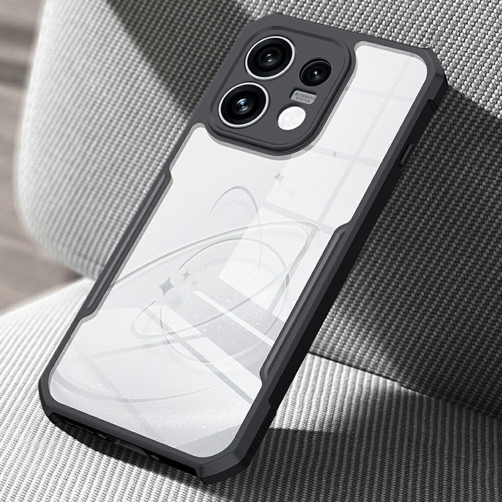 Калъф за Oppo Reno16 FS 5G / Reno16 F 5G XUNDD Удароустойчив TPU + Акрил Прозрачен със Скрийн Протектор – Черен