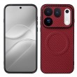 Калъф за Oppo Find X10 Pro Max 5G от PC + TPU с Карбонова Текстура, Метален Пръстен за Магнитна Стойка и Скрийн Протектор – 4 цвята