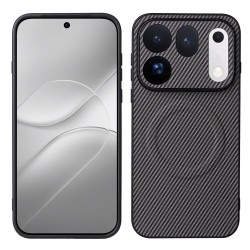 Калъф за Oppo Find X10 Pro Max 5G от PC + TPU с Карбонова Текстура, Метален Пръстен за Магнитна Стойка и Скрийн Протектор – 4 цвята