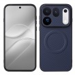 Калъф за Oppo Find X10 Pro Max 5G от PC + TPU с Карбонова Текстура, Метален Пръстен за Магнитна Стойка и Скрийн Протектор – 4 цвята