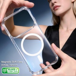 Калъф за Oppo Find X10 Pro Max 5G IMAK Магнитен с Въздушни Възглавници и Скрийн Протектор – Прозрачен