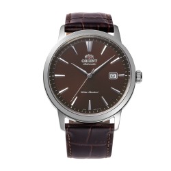 Мъжки Автоматичен Часовник Orient RA-AC0F17Y с Кафяв Циферблат и Кафява Кожена Каишка