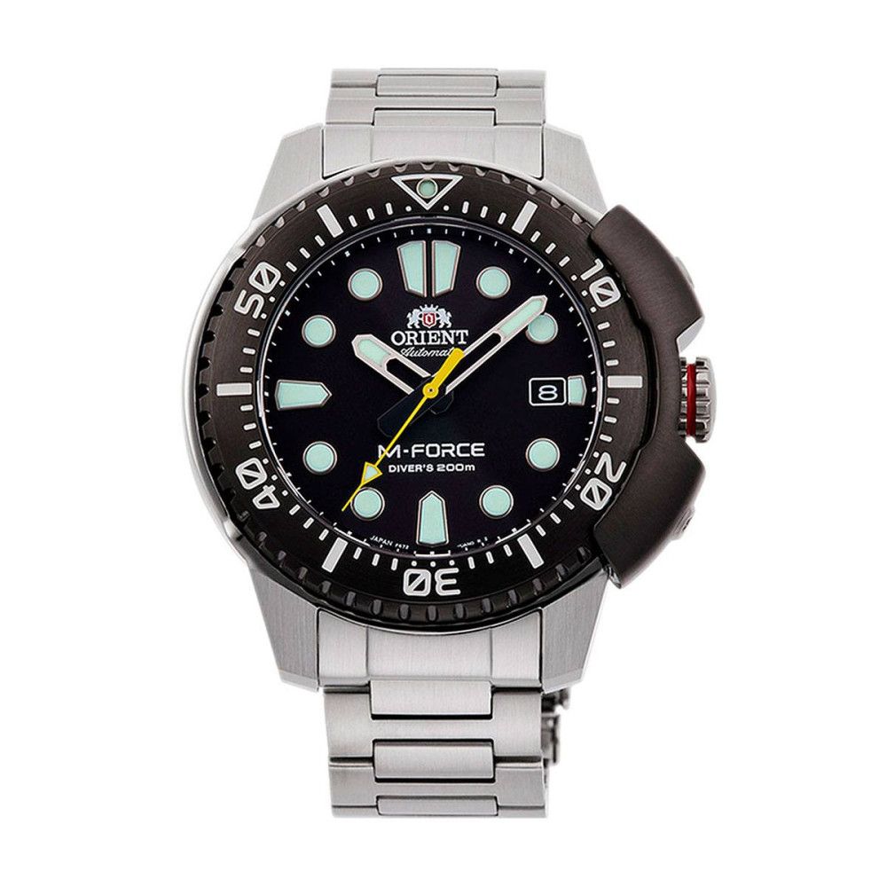 Мъжки Автоматичен Часовник Orient RA-AC0L01B Sports Diver с Черен Циферблат, Антирефлексно Сапфирено Стъкло и Водоустойчивост 200 м