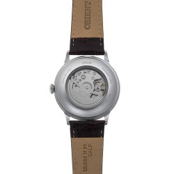 Мъжки Автоматичен Часовник Orient RA-AK0705R с Червен Циферблат и Бордо Кожена Каишка