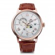 Мъжки Автоматичен Часовник Orient RA-AK0801S с Бял Циферблат и Кафява Кожена Каишка