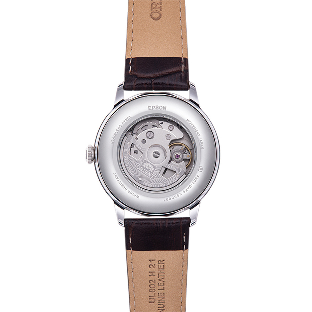 Мъжки Автоматичен Часовник Orient RA-AK0803Y с Бежов Циферблат, Индикатор Ден/Дата и Слънце/Луна