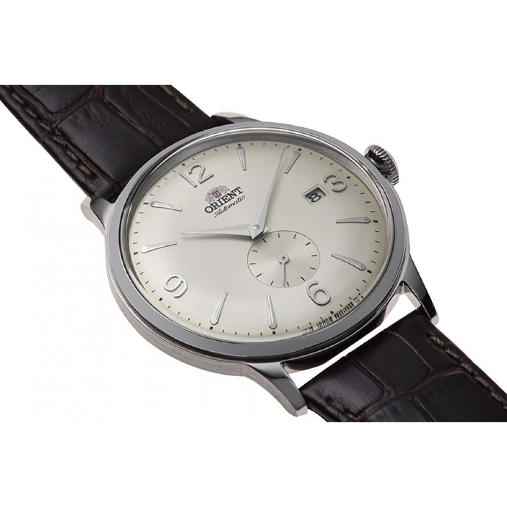 Мъжки Автоматичен Часовник Orient RA-AP0003S с Бежов Циферблат и Кафява Кожена Каишка