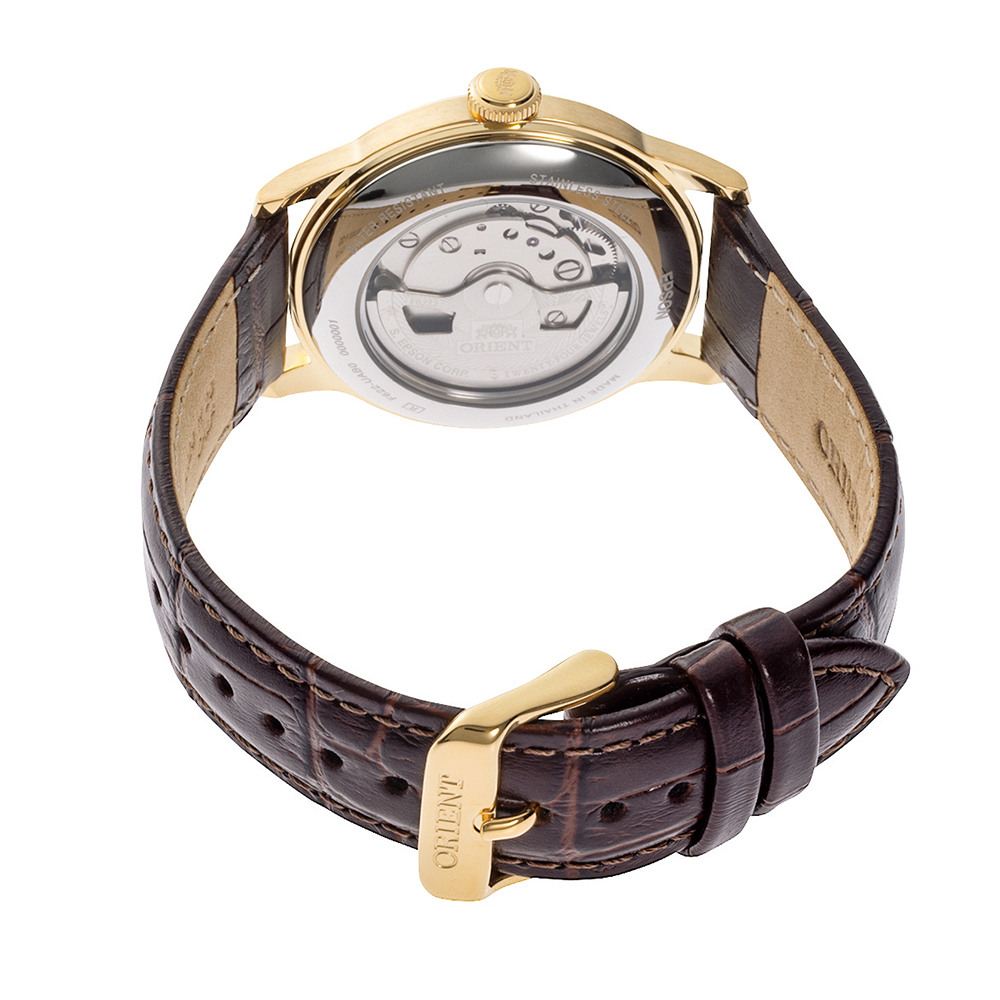 Мъжки Автоматичен Часовник Orient RA-AP0106S със Сив Циферблат и Кафява Кожена Каишка