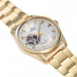 Мъжки Автоматичен Часовник Orient RA-AR0007S със Сив Циферблат, Отвор към Механизма и Златиста Верижка