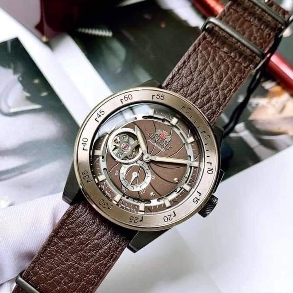 Orient RA-AR0203Y – Мъжки, Автомат, 41mm, Кафяв, Секундарник, 5 ATM - Sports