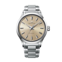 Мъжки Автоматичен Часовник Orient Star RE-BQ0001G Contemporary със Златист Циферблат, Сапфирено Стъкло и Прозрачен Гръб
