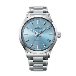 Мъжки Автоматичен Часовник Orient Star RE-BQ0002L Contemporary със Светлосин Циферблат, Сапфирено Стъкло и Прозрачен Гръб