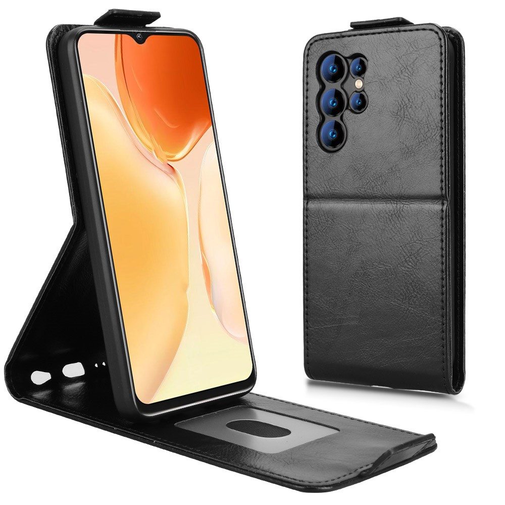 Кожен флип калъф за Oukitel C1 Pro / C1 Стенд и Холдер за Карти, вкл. Протектор, 4 Цвята
