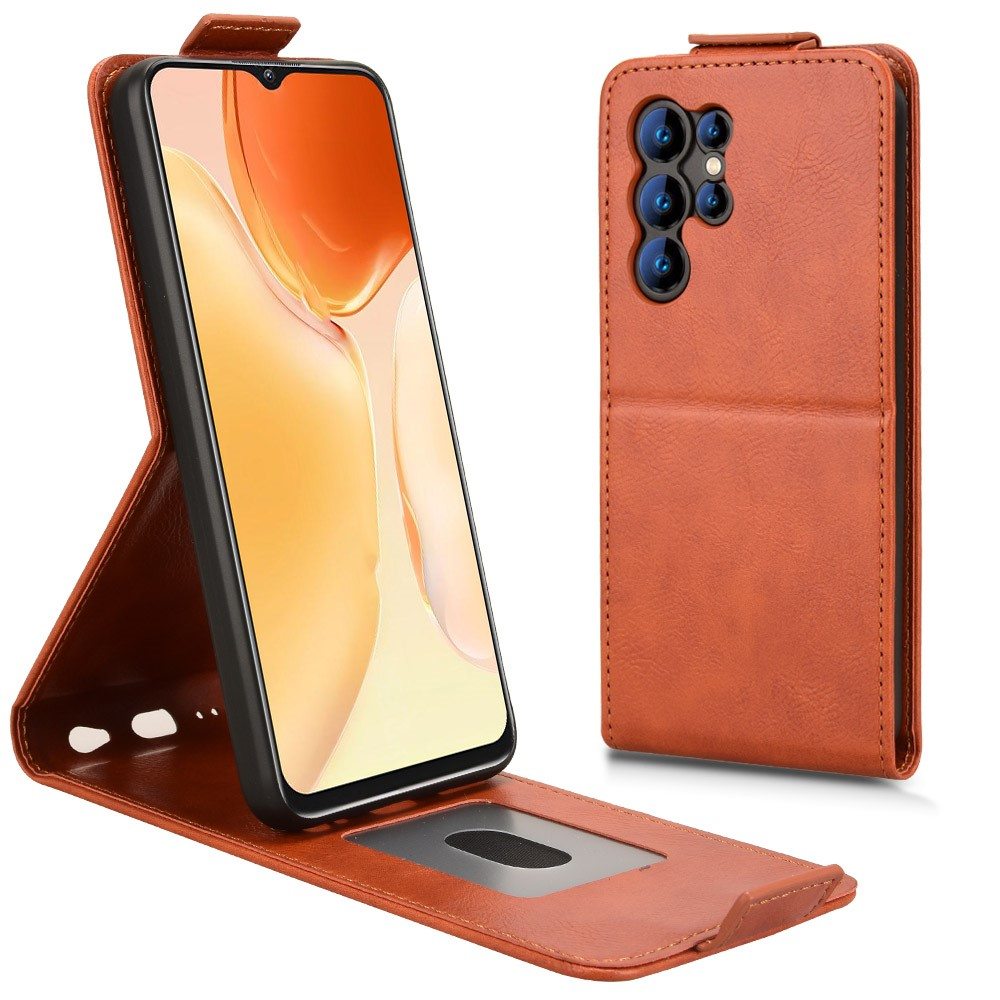 Кожен флип калъф за Oukitel C1 Pro / C1 Стенд и Холдер за Карти, вкл. Протектор, 4 Цвята