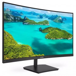 Монитор Philips 241E1SCA/00, 23.6" Curved VA, Full HD, 75Hz, 4ms, FreeSync, вградени говорители, черен