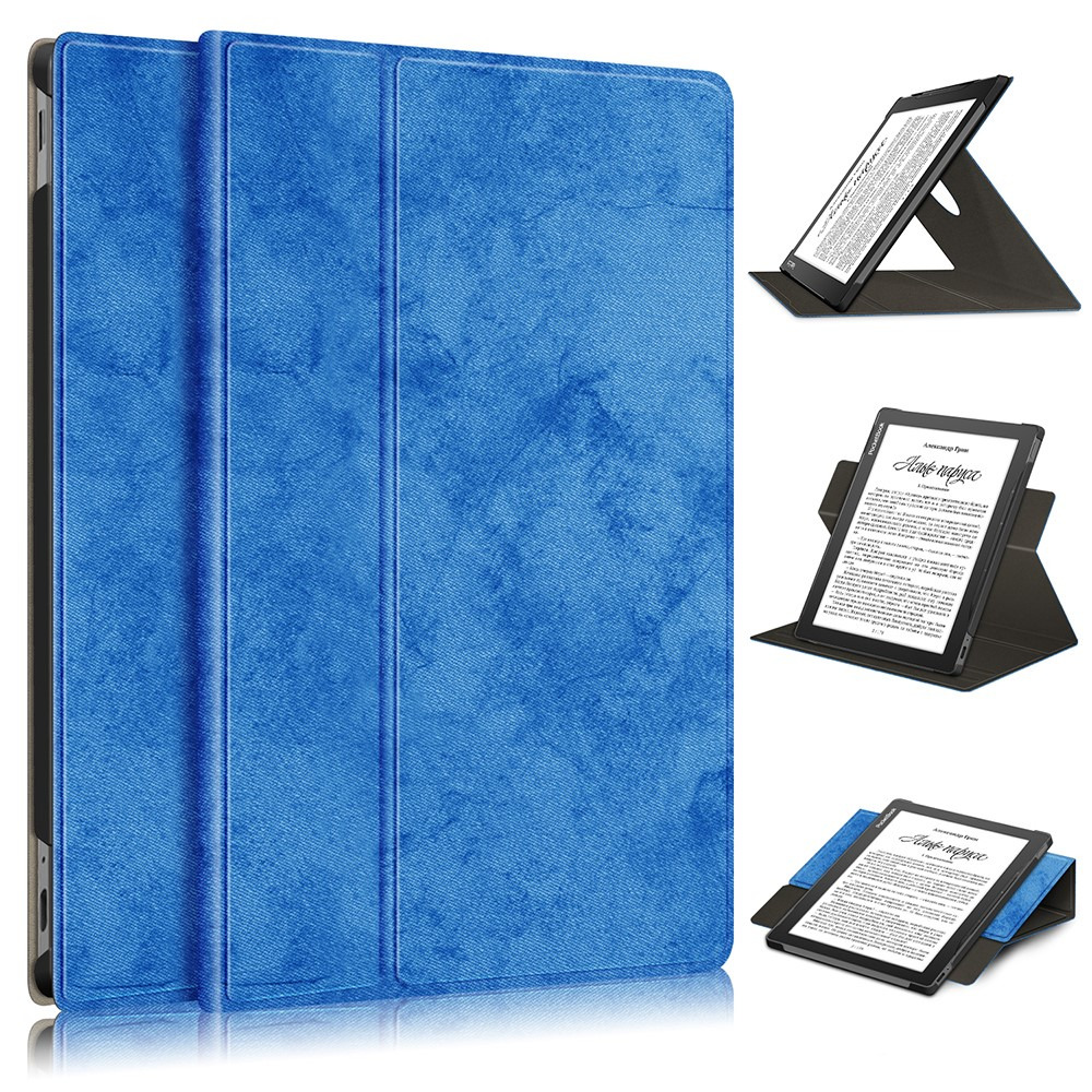 Калъф за PocketBook InkPad Lite PB970 от PU Кожа с Въртяща се на 360° Поставка, Държач за Стилус и Auto Wake/Sleep – 3 цвята
