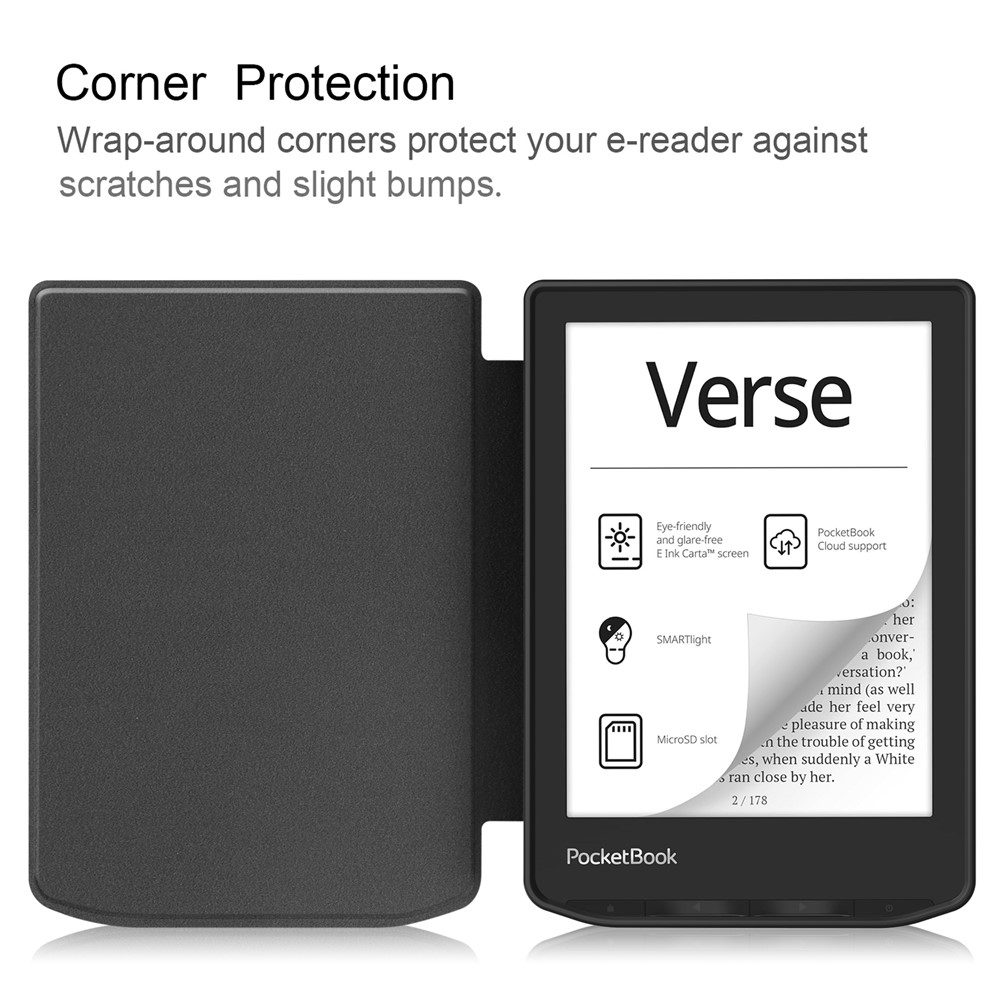 Кожен Калъф за PocketBook Verse Lite PB619 / Verse Pro PB634 / Verse PB629 с Магнитно Закопчаване – 6 цвята