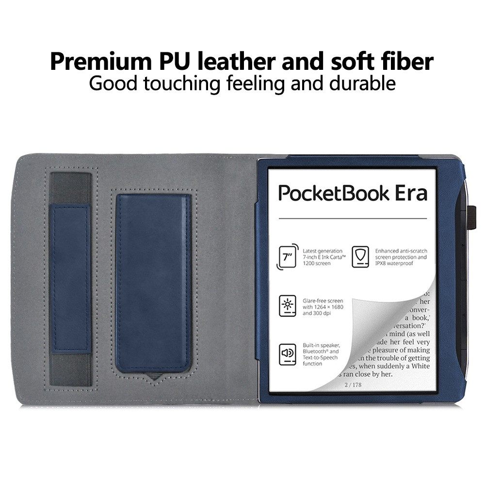 Кожен Калъф за PocketBook Era (2022) / Era Color с Поставка, Ръчна Каишка и Държач за Стилус – 2 цвята