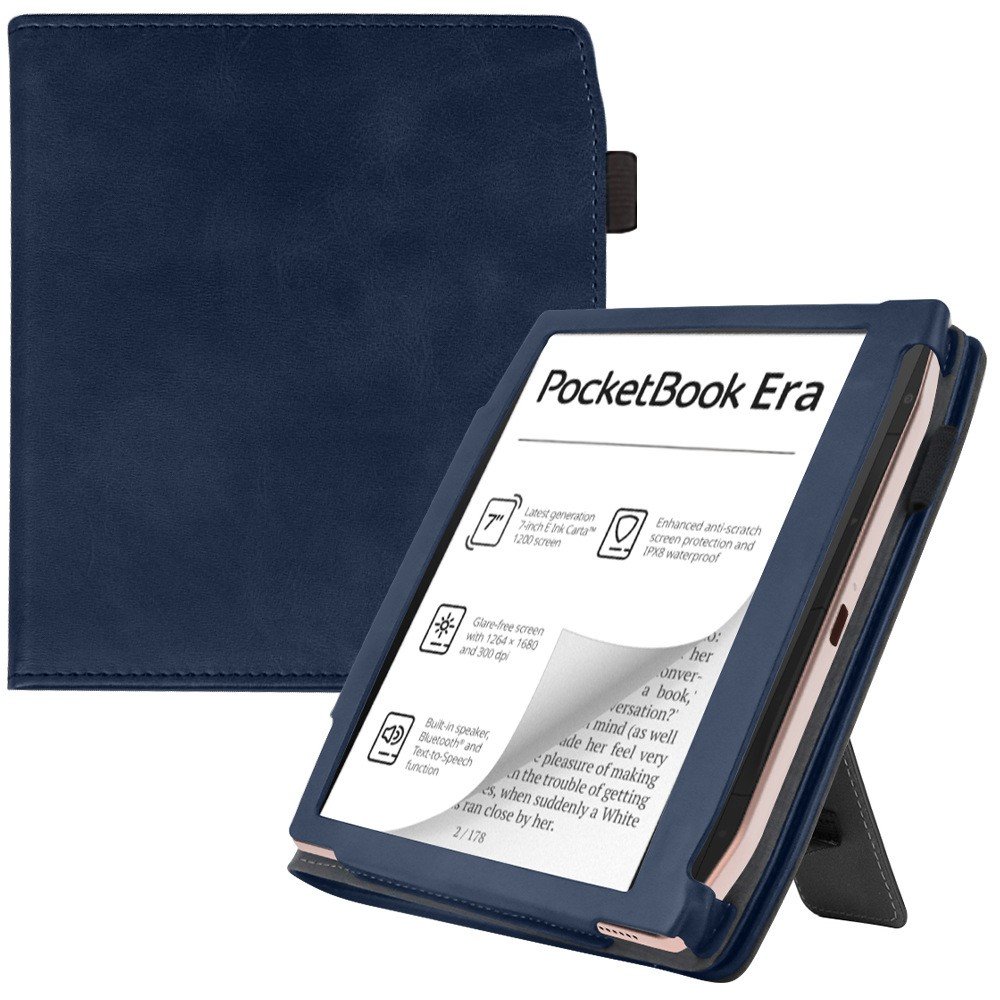 Кожен Калъф за PocketBook Era (2022) / Era Color с Поставка, Ръчна Каишка и Държач за Стилус – 2 цвята