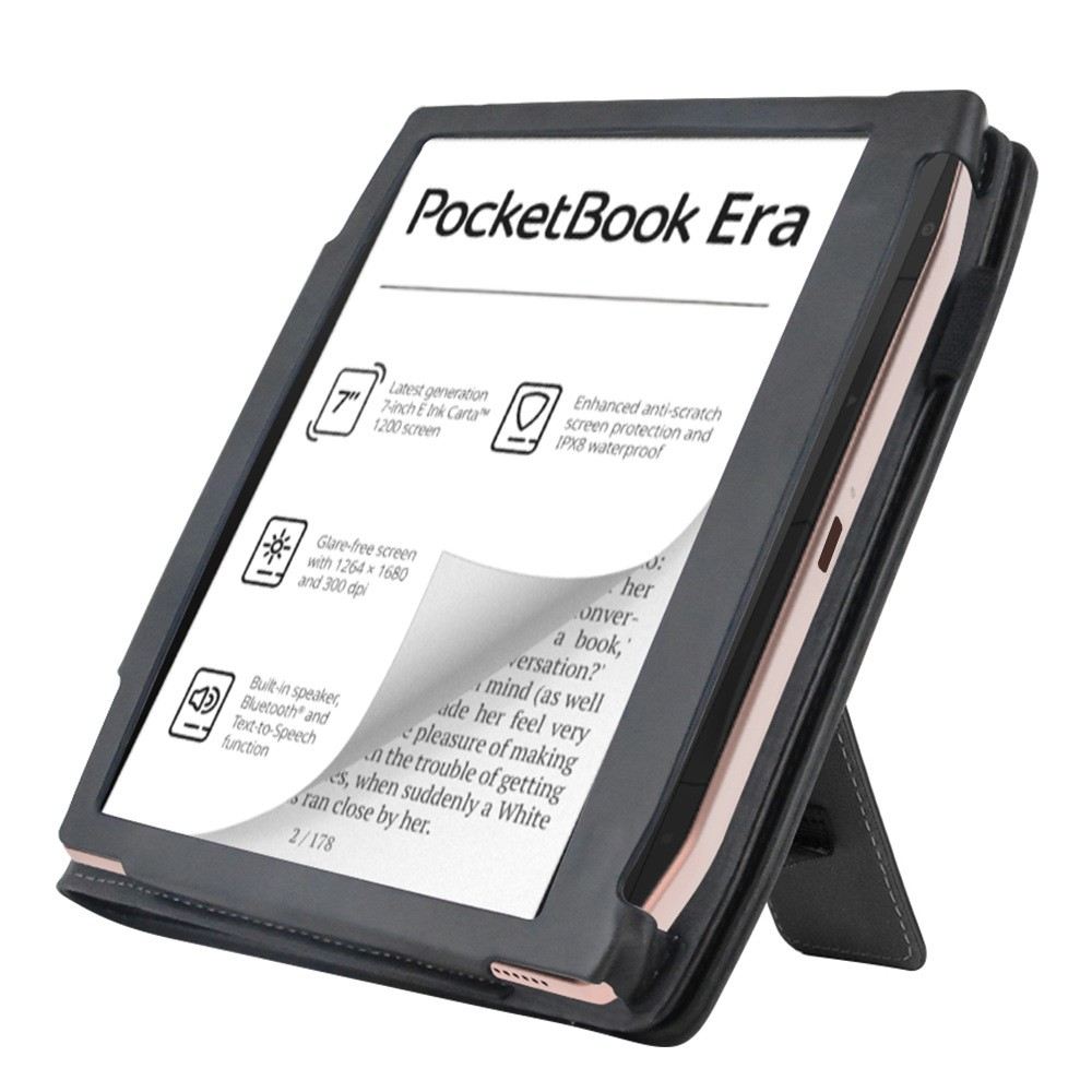 Кожен Калъф за PocketBook Era (2022) / Era Color с Поставка, Ръчна Каишка и Държач за Стилус – 2 цвята
