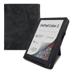 Кожен Калъф за PocketBook InkPad Color 2 PB743 с Магнитно Закопчаване, Ръчна Каишка, Поставка и Държач за Стилус