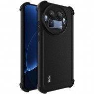 IMAK Удароустойчив Калъф (TPU) за Realme GT 8 Pro 5G- Airbag технология, вкл. Протектор, Черен (Матов)