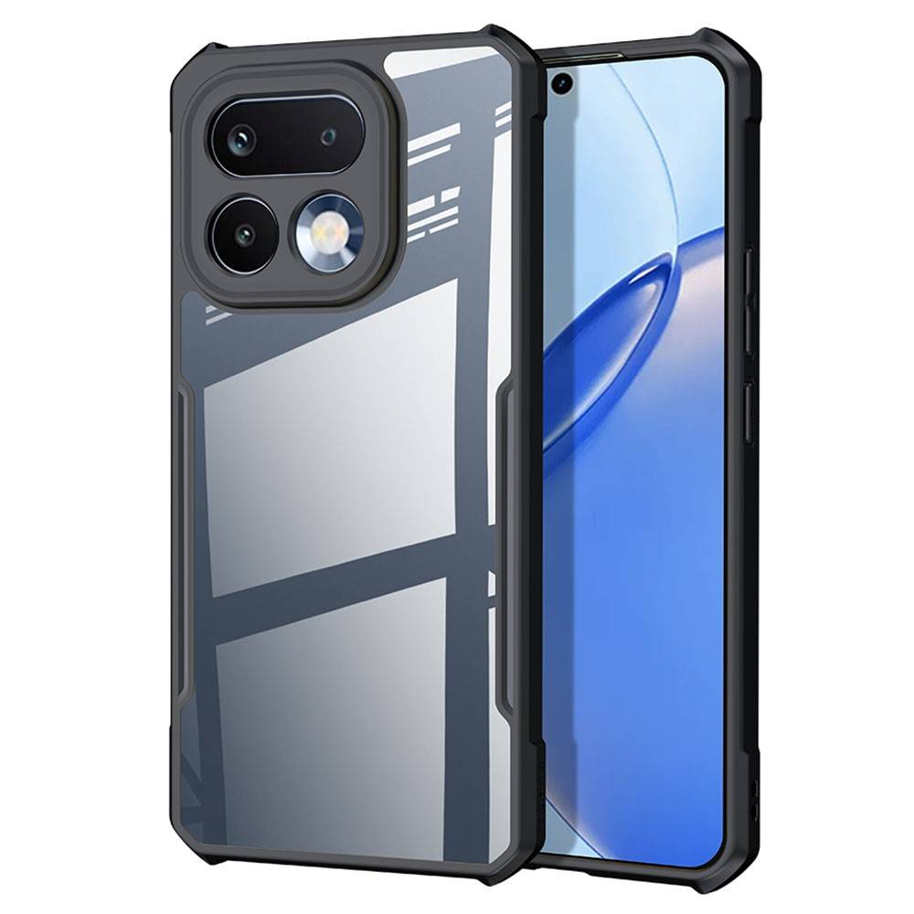 XUNDD Прозрачен Калъф за Realme 16 Pro 5G - TPU+Акрил, Airbag, 0.8mm защита, Черен