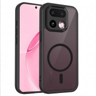 Магнитен Матов Калъф за Realme 16 Pro 5G - PC+TPU, 1.5mm защита, Airbag, Черен