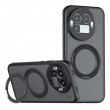 Калъф за Realme GT 8 Pro 5G Магнитен TPU + PC с 360° Въртяща Стойка и Скрийн Протектор – Прозрачен Черен