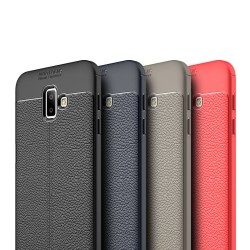 Samsung Galaxy J6+ / J6 Plus  Удароустойчив Litchi Skin Калъф и Протектор