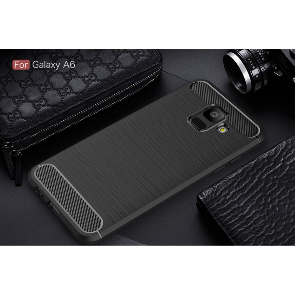Samsung Galaxy A6 (2018) Удароустойчив Carbon Fiber Калъф и Протектор