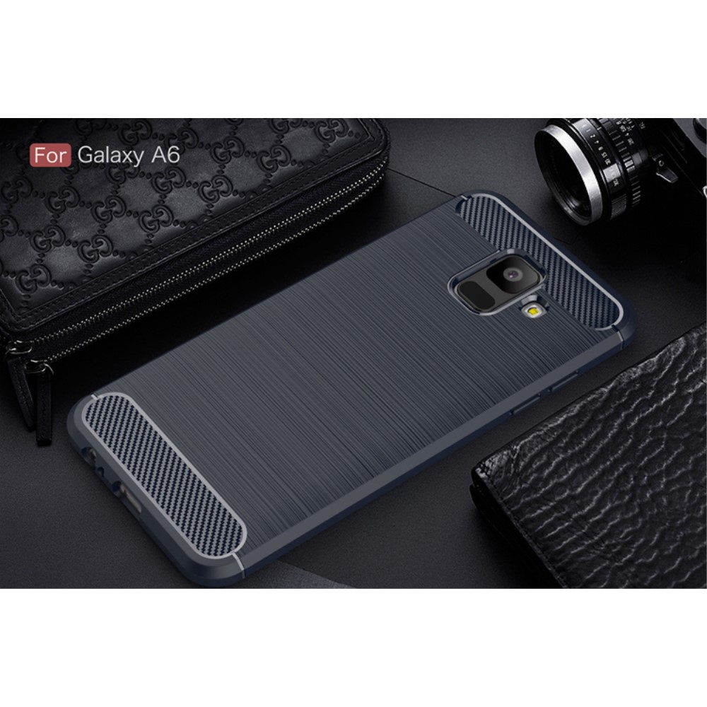 Samsung Galaxy A6 (2018) Удароустойчив Carbon Fiber Калъф и Протектор