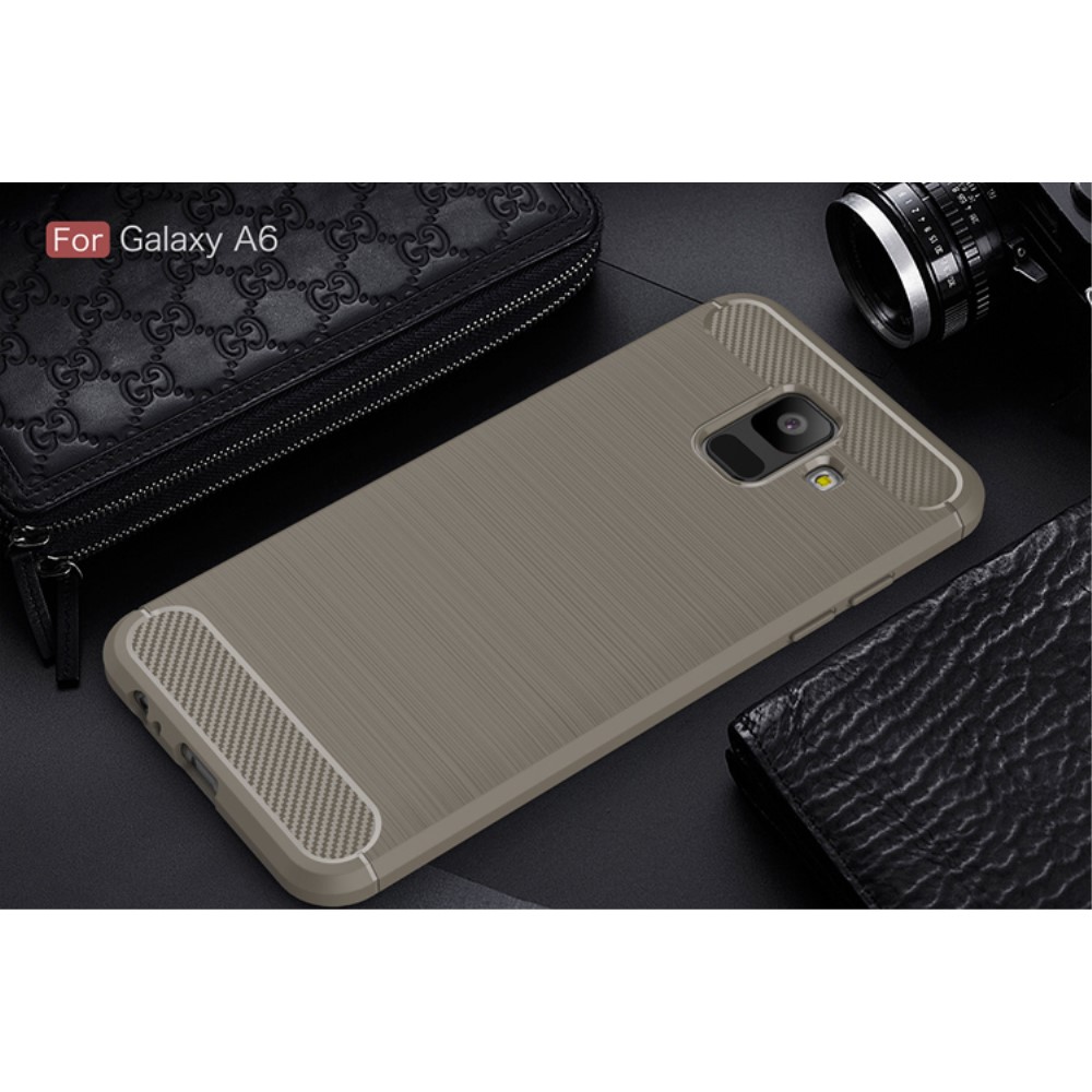 Samsung Galaxy A6 (2018) Удароустойчив Carbon Fiber Калъф и Протектор