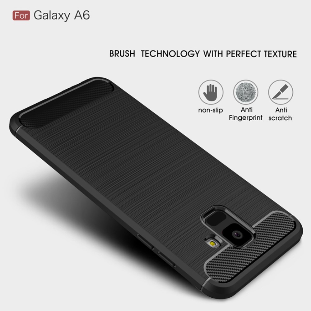Samsung Galaxy A6 (2018) Удароустойчив Carbon Fiber Калъф и Протектор