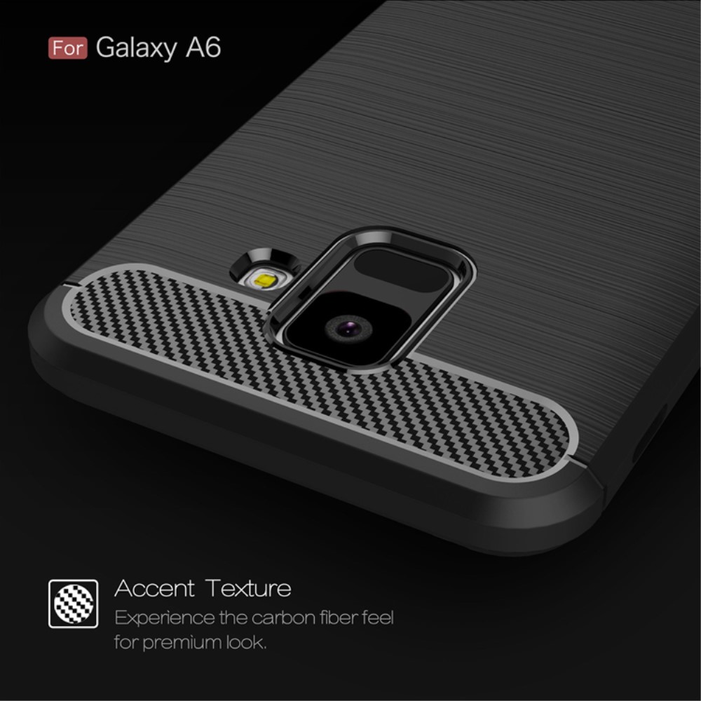 Samsung Galaxy A6 (2018) Удароустойчив Carbon Fiber Калъф и Протектор