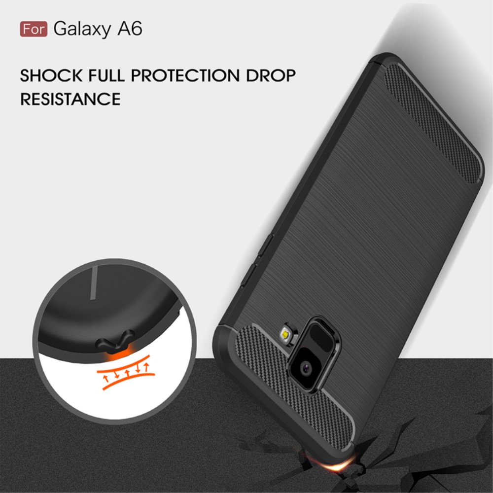 Samsung Galaxy A6 (2018) Удароустойчив Carbon Fiber Калъф и Протектор