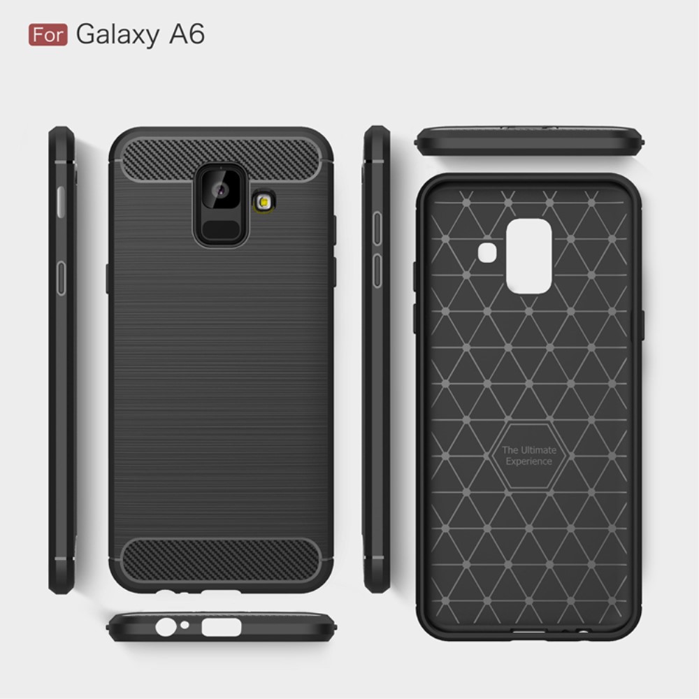 Samsung Galaxy A6 (2018) Удароустойчив Carbon Fiber Калъф и Протектор