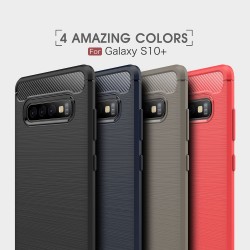 Samsung Galaxy S10 Plus / S10+ Carbon Fiber Калъф и Протектор