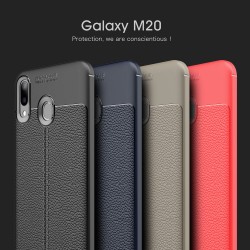 Samsung Galaxy M20  Удароустойчив Litchi Skin Калъф и Протектор
